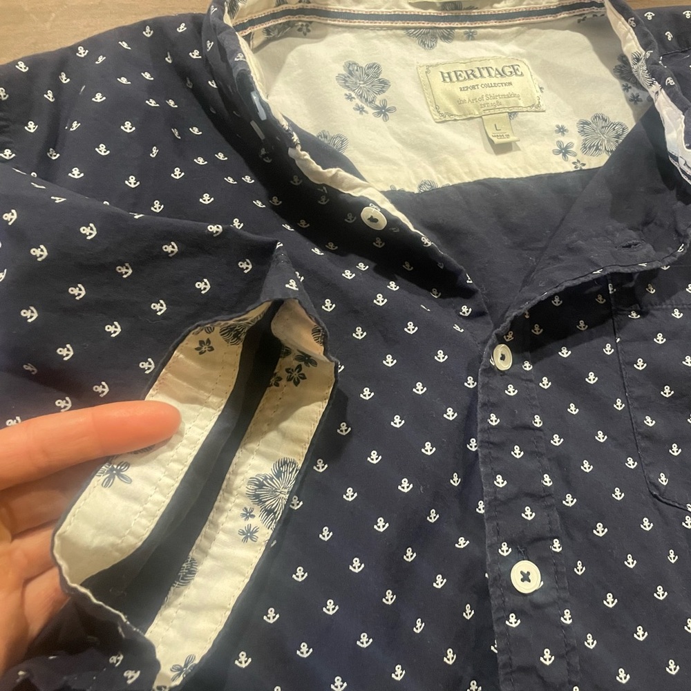 Heritage Report Collection Anchor Button Up Shirt - image 5